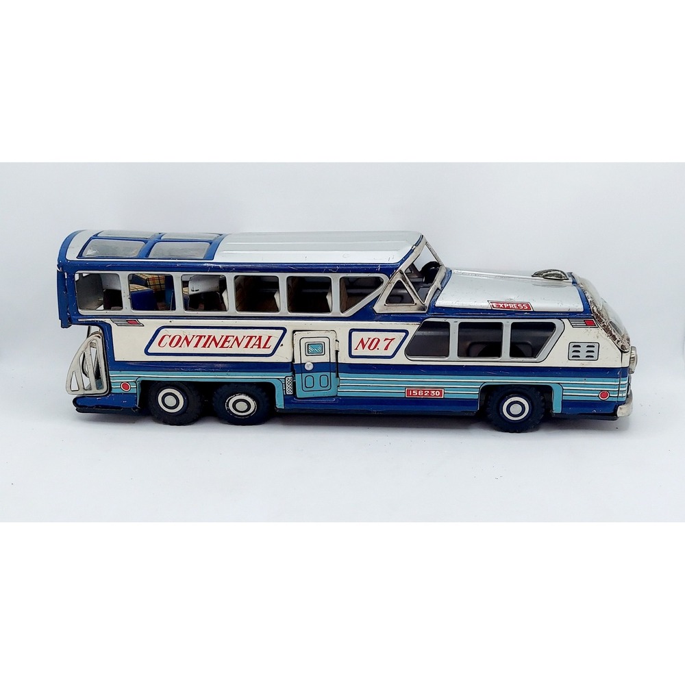 1950s/60s Nomura TN Continental Express #7 Tin Litho 156230 Friction Bus